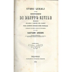 Studj legali ovvero istituzioni di dritto civile moderno secondo l'ordine del codice. Vol 1-2-3-4-5