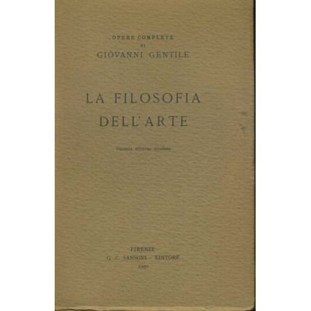 La filosofia dell'arte