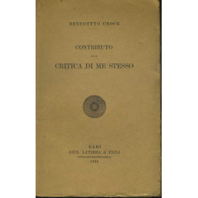 Contributo alla critica di me stesso
