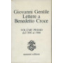 Lettere a Benedetto Croce. Volume primo dal 1896 al 1900