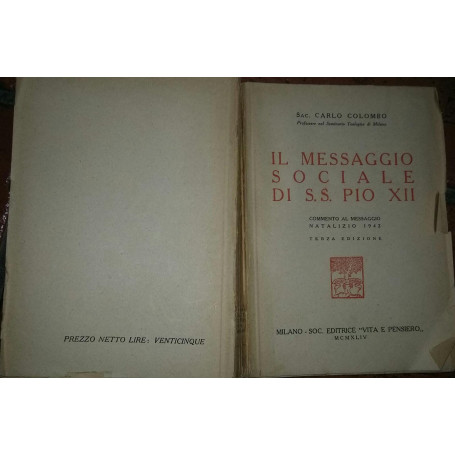 Il messaggio sociale di S.S.Pio XII