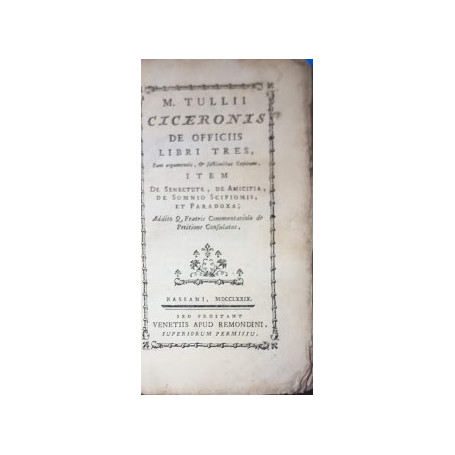 M. Tullii Ciceronis De Officiis Libri Tres