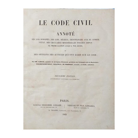 Le Code Civil Annoté