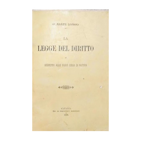 La legge del diritto in rispetto alle varie leggi di natura