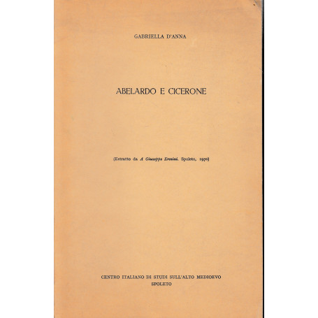 Abelardo e Cicerone. Estratto da "A Giuseppe Ermini"
