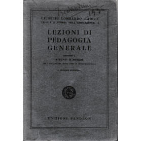 Lezioni di Pedagogia Generale