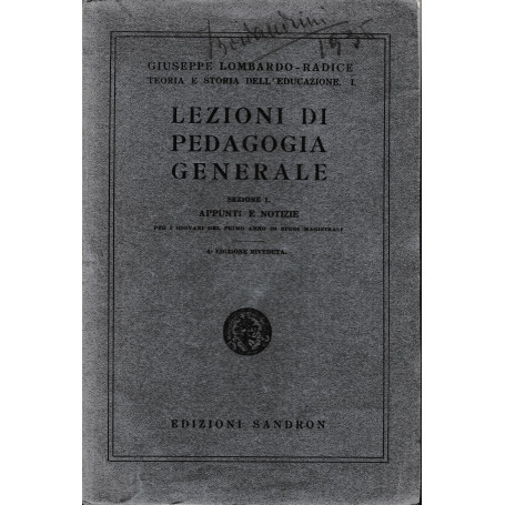 Lezioni di Pedagogia Generale