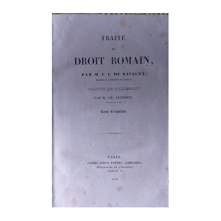 Traité de Droit Romain