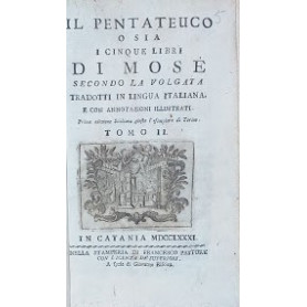 Il Pentateuco o sia i Cinque Libri di Mosè secondo la Volgata. Tomo II