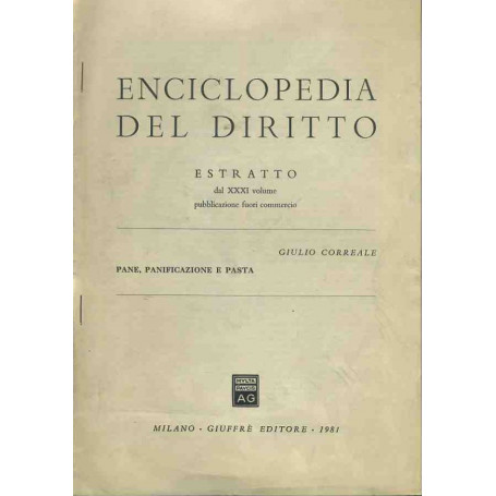 Enciclopedia del diritto. Estratto dal XXXI volume