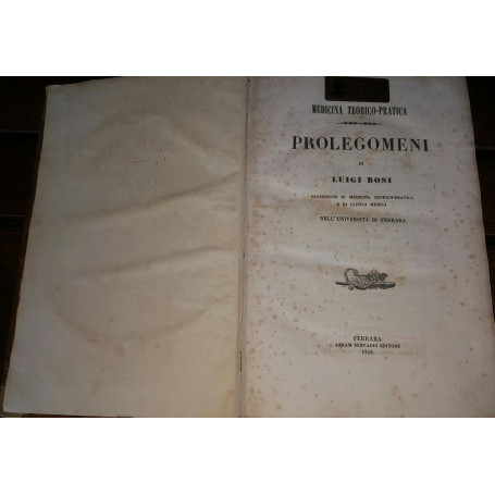 Prolegomeni Medicina teorico-pratica