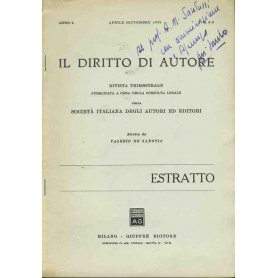 Il diritto di autore. Estratto