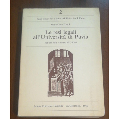 LE TESI LEGALI ALL' UNIVERSITA DI PAVIA