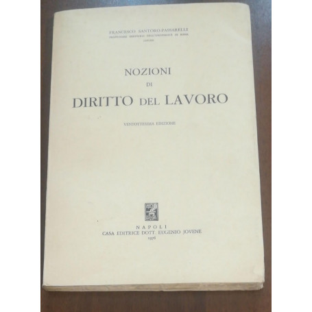 NOZIONI DI DIRITTO DEL LAVORO