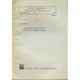 L'esperienza delle giunte provinciali amministrative. Estratto