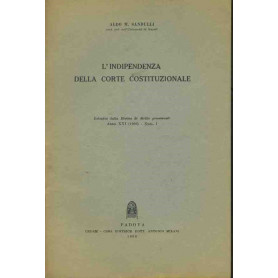 L'indipendenza della corte costituzionale. Estratto