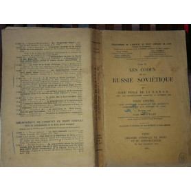 Les codes de la Russie Sovietique IV