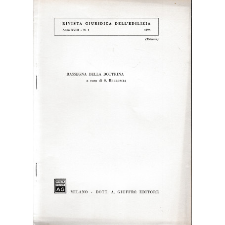 Rivista Giuridica dell'Edilizia. Anno XVIII - n. 1 - 1975 (estratto)