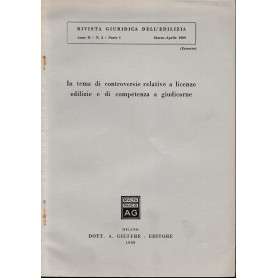 Rivista Giuridica dell'Edilizia. Anno II - n. 2 - Parte prima Marzo-Aprile 1959 (estratto)