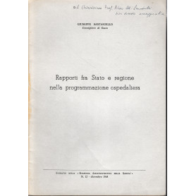 Estratto della: Rassegna Amministrartiva della Sanità " n. 12 - Dicembre 1968