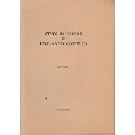 Studi in onore di Leonardo Coviello (estratto)