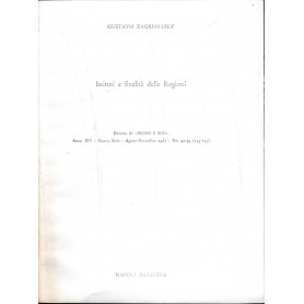 Istituti e finalità  delle Regioni. Estratto da "Nord e Sud" anno XIV - Nuova serie - Agosto-settembre 1967 - N. 92/93 (153-154)
