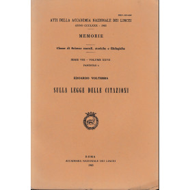 Atti della Accademia Nazionale dei Lincei anno CCCLXXX - 1983. Memorie. Serie VIII - vol. XXVII - fasc. 4