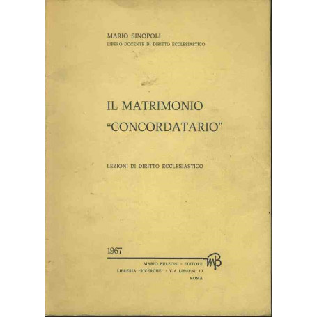 Il matrimonio concordatario