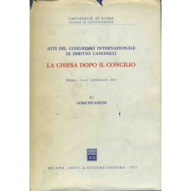 Atti del congresso internazionale di diritto canonico. La chiesa dopo il concilio. II Comunicazione