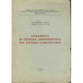 Lineamenti di giustizia amministrativa nel sistema comunitario