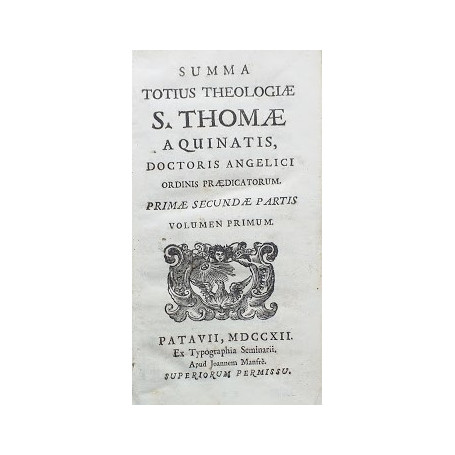 Summa totius theologiae S. Thomae Aquinatis. Vol. I