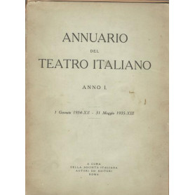 ANNUARIO DEL TEATRO ITALIANO ANNO I