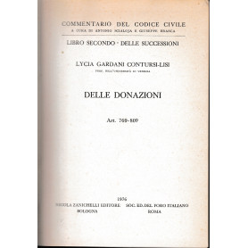 Delle donazioni. Art 769-809
