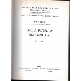 Libro primo - Delle persone e della famiglia. Della potestà  dei genitori. Art. 315-342