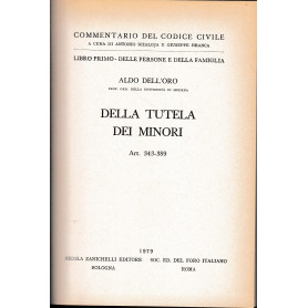Libro primo - Della persone e della famiglia. Della tutela dei minori. Art. 343-389