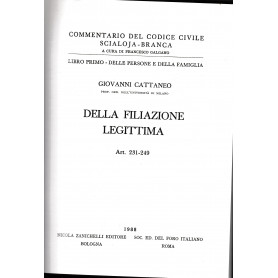 Libro primo - delle persone e della famiglia. Della filiazione legittima. Art. 231-249