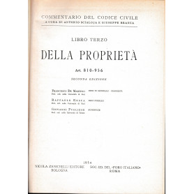 Libro terzo. Della proprietà . Art. 810-956