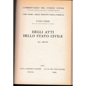 Libro primo - Delle persone e della famiglia. Degli atti dello stato civile. Art. 449-455