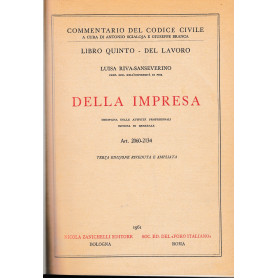 Libro quinto - Del lavoro. Della impresa. Art. 2060-2134