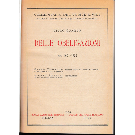 Libro quarto - Deele obbligazioni. Art. 1861-1932