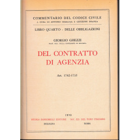 Libro quarto - Del contratto di agenzia. Art. 1742-1753