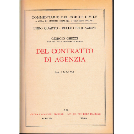 Libro quarto - Del contratto di agenzia. Art. 1742-1753