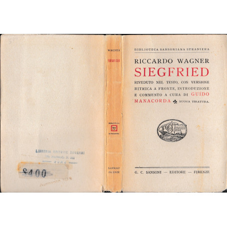 Siegfred. Testo in Tedesco a fronte