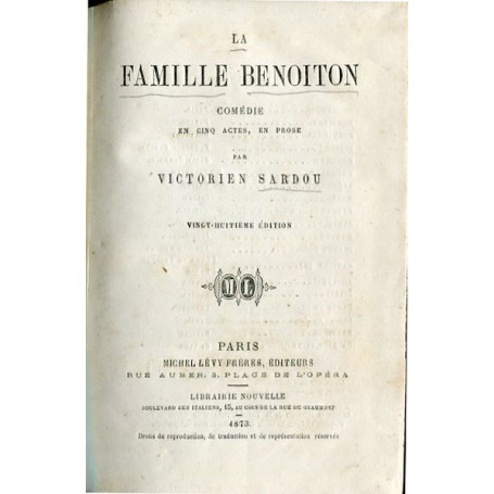 La famille Benoiton - Comédie en cinque actes