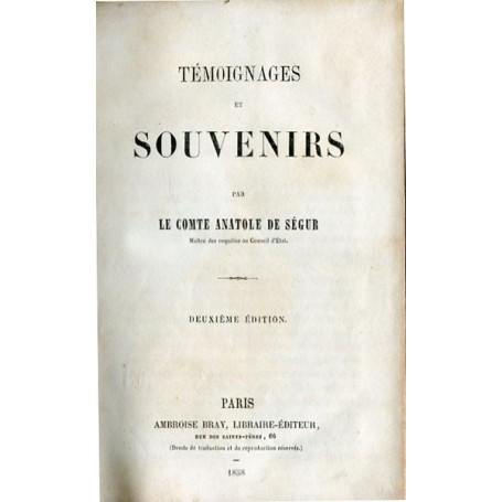Témoignages et souvenirs