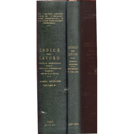Codice del lavoro volume I° (con volume di supplemento)