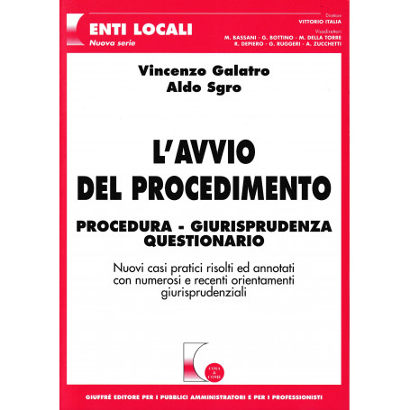L'avvio del procedimento. Procedura