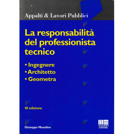 La responsabilità  del professionista tecnico. Ingegnere