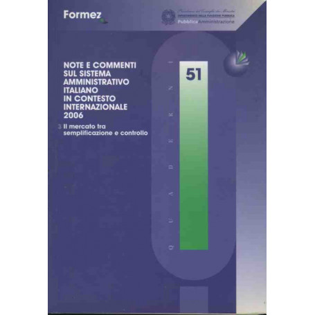 Note e commenti sul sistema amministrativo italiano in contesto internazionale 2006