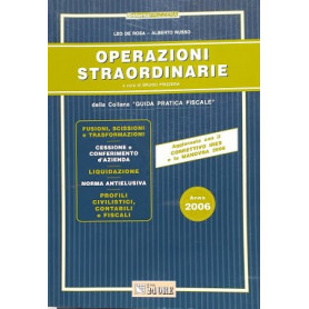 Operazioni straordinarie